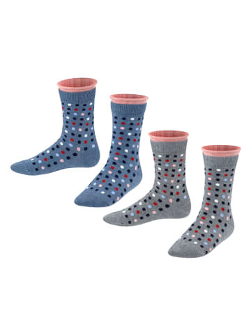 ESPRIT 2-delige set: sokken blauw/grijs