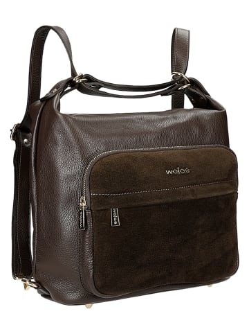 Wojas Leder-Schultertasche in Braun - (B)29 x (H)30 x (T)13 cm