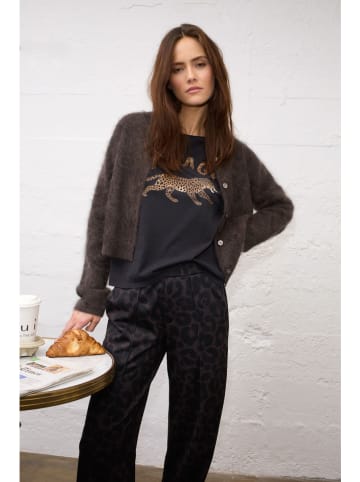 Oui Broek bruin/zwart
