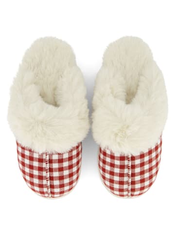Hunkemöller Hausschuhe "Reya Check" in Creme