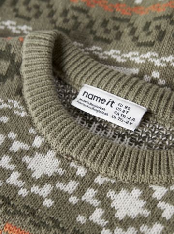 name it Sweter "Olle" w kolorze khaki