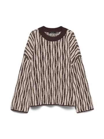 Sweter w kolorze brązowo-kremowym