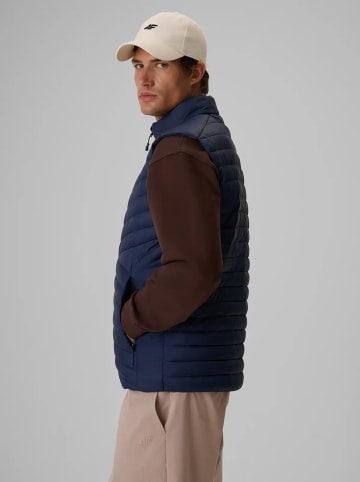 4F Doorgestikte bodywarmer donkerblauw