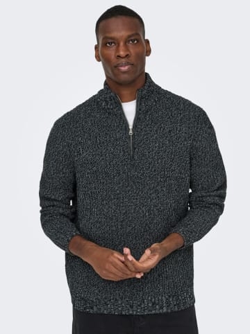 ONLY & SONS Trui "Edge" donkerblauw