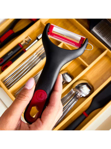 Tefal Schäler ''Ingenio Plus'' in Schwarz/ Rot - (L)14,3 cm