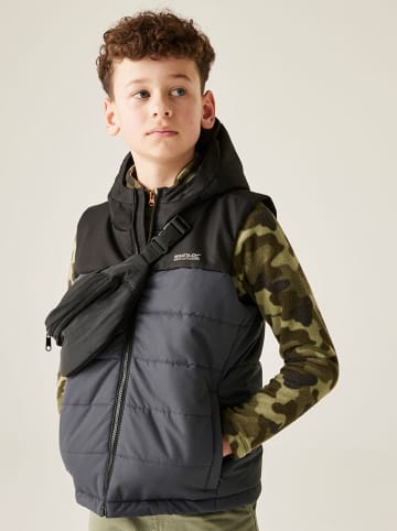 Doorgestikte bodywarmer "Lofthouse" zwart/grijs