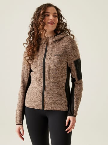 Fleece vest "Kemilia" lichtbruin/grijs