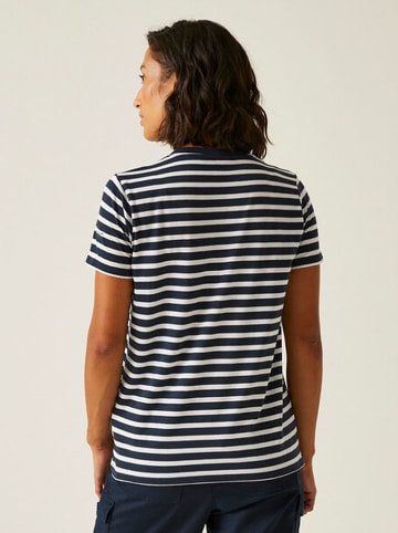 Shirt "Bayletta" wit/donkerblauw