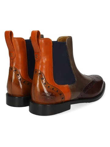 MELVIN & HAMILTON Leder-Chelsea-Boots "Selina 29" in Braun/ Orange