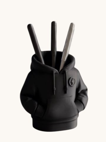 Wallity Organizer w kolorze czarnym na biurko - wys. 10 x Ø 8 cm