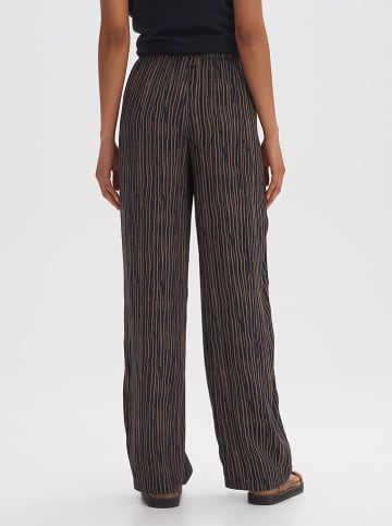 OPUS Broek donkerblauw/lichtbruin