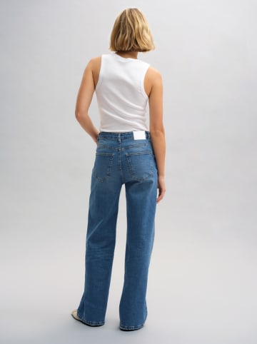 OPUS Spijkerbroek - wide leg blauw