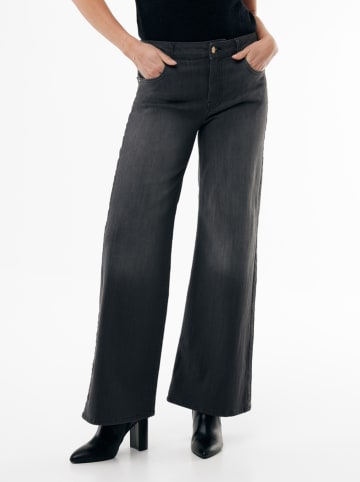Mexx Dżinsy - Wide leg - w kolorze antracytowym