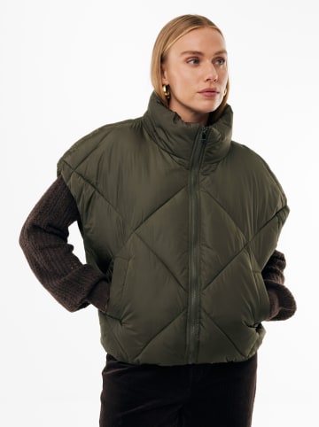 Mexx Doorgestikte bodywarmer kaki