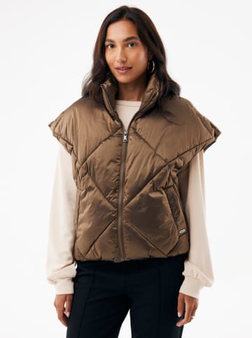 Mexx Doorgestikte bodywarmer bruin