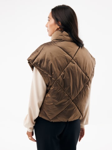 Mexx Doorgestikte bodywarmer bruin