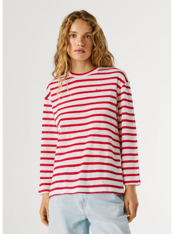 Longsleeve "Marlen" in Weiß/ Rot
