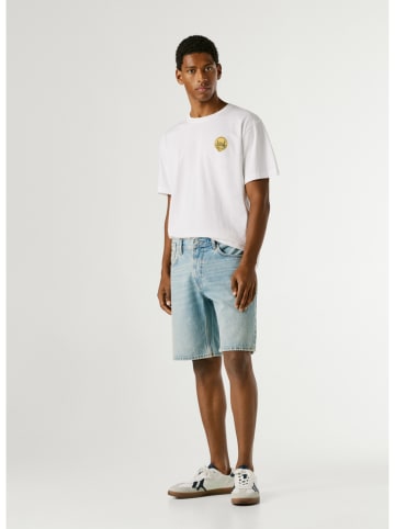 Jeans-Bermudas in Hellblau