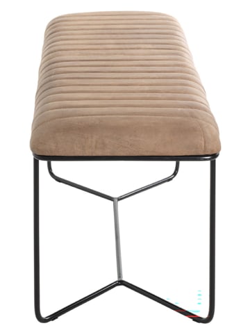HAKU Möbel Sitzbank in Beige/ Schwarz - (B)100 x (H)48 x (T)38 cm