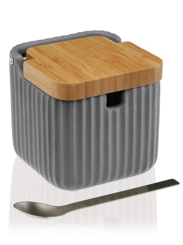 Versa Home Suikerpot grijs - (B)9,5 x (H)11,5 x (D)9 cm