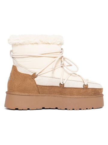 Winterboots "Ivan" in Weiß/ Hellbraun