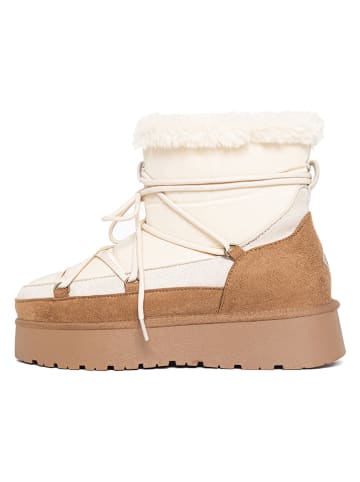 Winterboots "Ivan" in Weiß/ Hellbraun