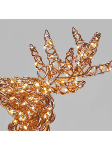 LED-Dekoleuchte "Rentier" in Roségold - (H)96 cm