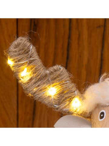 LED-Dekofigur "Schaf-Rentier" in Weiß - (B)23 x (H)18 cm