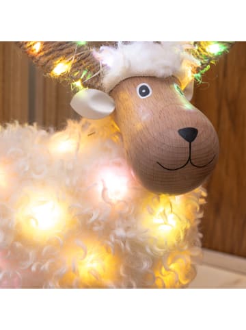 Lotti Figurka dekoracyjna LED "Sheep-Reindeer" w kolorze białym - 24 x 31 cm