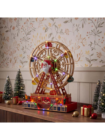 Decoledfiguur "Weihnachtsdorf" meerkleurig - (B)28 x (H)36 x (T)13 cm