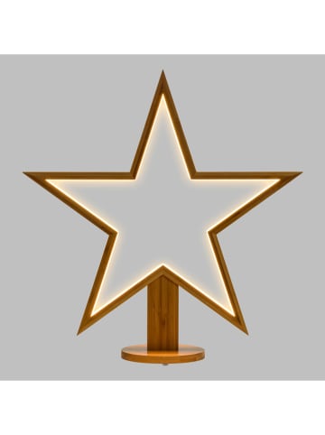 Lampa dekoracyjna LED "Star" w kolorze jasnobrązowym - 54 x 55 x 16 cm