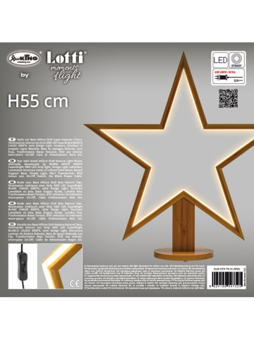Lotti LED-Dekoleuchte "Stern" in Hellbraun - (B)54 x (H)55 x (T)16 cm