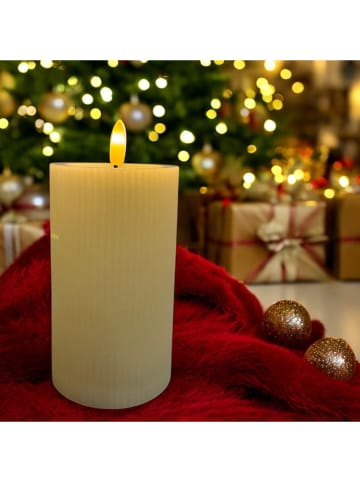 Lotti LED-Kerze in Creme - (H)12,5 x Ø 7,5 cm