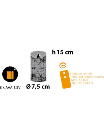 Lotti Świeca LED w kolorze kremowym - wys. 15 x Ø 7,5 cm