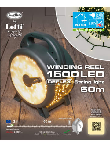 Łańcuch świetlny LED w kolorze zielonym - dł. 60 m