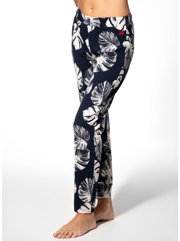 Pyjama-Hose in Dunkelblau/ Weiß