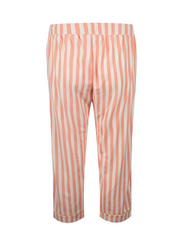 Pyjama-Hose in Orange/ Weiß