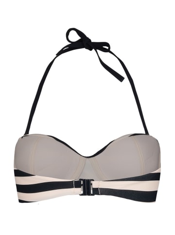 Biustonosz bikini w kolorze czarno-kremowym