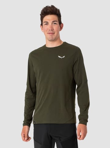 Salewa Functionele longsleeve "Pedroc Dry" olijfgroen