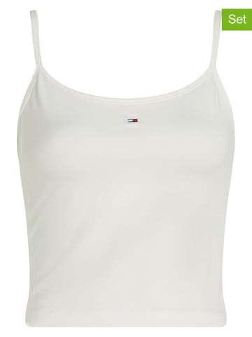 2-delige set: tops wit