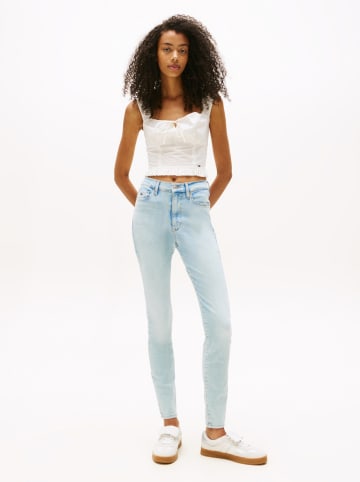 Dżinsy - Skinny fit - w kolorze błękitnym