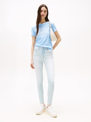 Dżinsy "Nora" - Skinny fit - w kolorze błękitnym