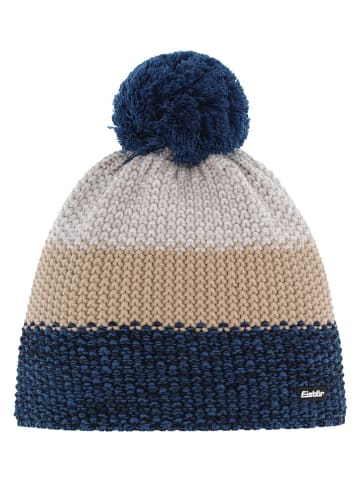 Mütze "Star" in Dunkelblau/ Beige