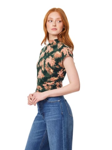 Scotch & Soda Shirt in Dunkelgrün/ Rosa