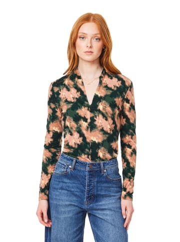 Scotch & Soda Longsleeve in Dunkelgrün/ Rosa