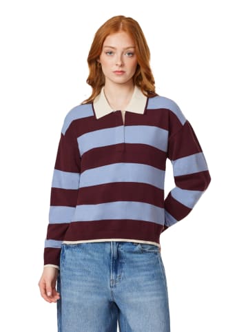 Scotch & Soda Koszulka polo w kolorze błękitno-bordowym