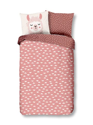 Bettwäsche-Set in Pink/ Orange/ Weiß