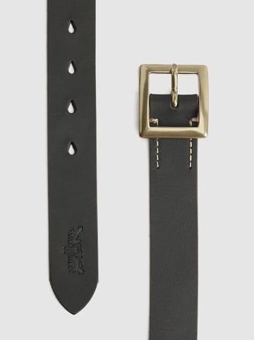 Leder-Gürtel in Schwarz