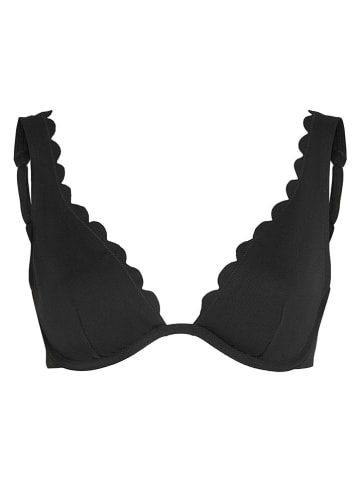 Bikini-Oberteil "Scallop" in Schwarz