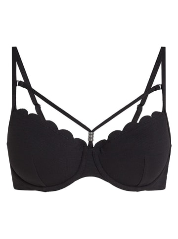 Bikini-Oberteil "Scallop" in Schwarz